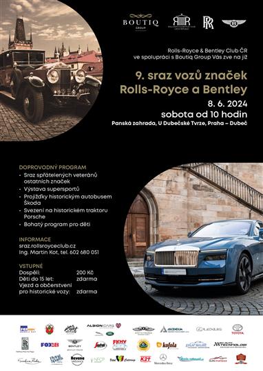 Rolls-Royce & Bentley Club ČR uspořádal 9. sraz vozů 